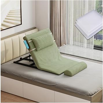 Electric Bed, Bed Backrest Electric Backrest Lifter for the Elderly, Home Bed Automatic Elevating Mattress, Nursing Assistant, Angle Adjustable, 2 -80 , Electric Lift Bed Elderly, Removable