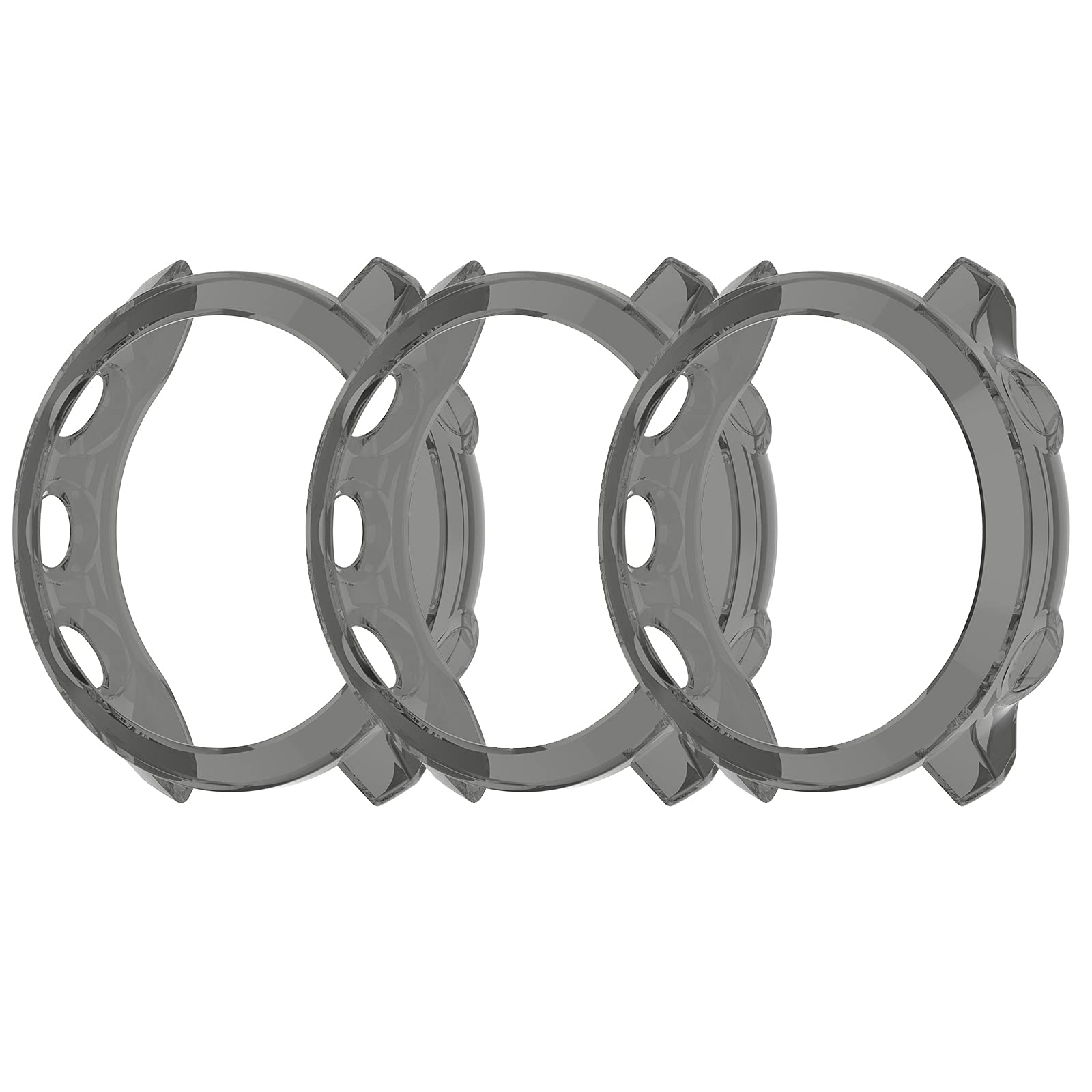 MWOOT Compatible avec Garmin Garmin Forerunner 165 Écran Protecteur (4 Pièces) et Coque Protection (2 Pièces), Anti-Rayures Verre Trempé Protége l' écran de Montre, Accessoires de Protection