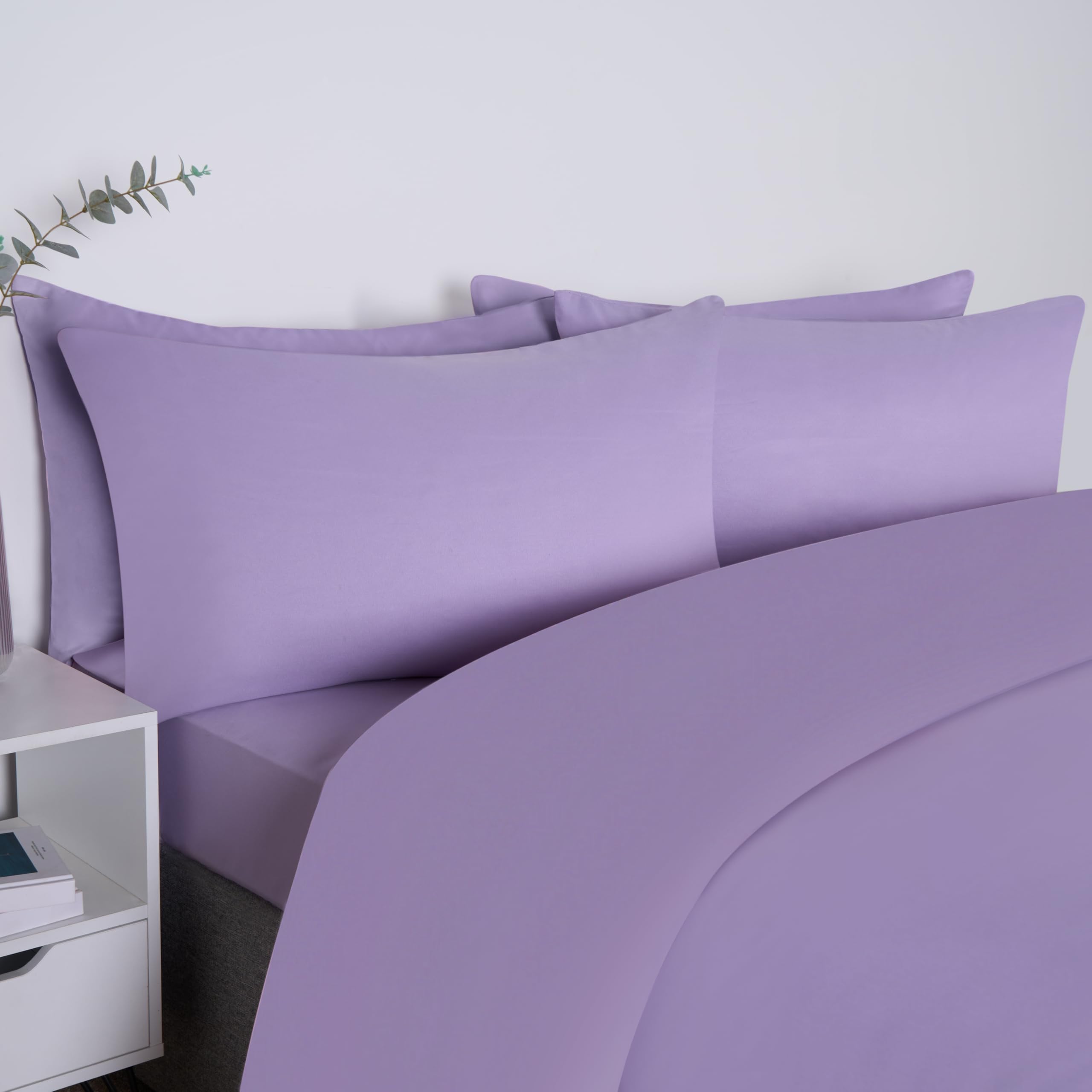 Ohs 2 X Pack Of Housewife Pair Pillowcases SetLilac 50 X 75Cm from B&Q