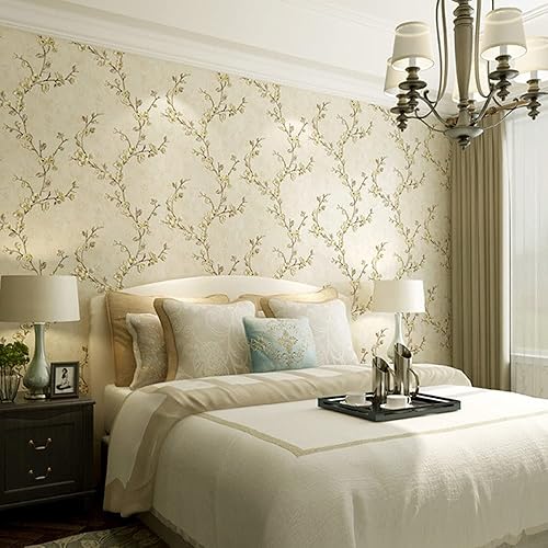 Miniatura 9 de Q QIHANG Papel de pared de estilo pastoral retro campestre, no tejido, patrón en relieve, para sala de estar, dormitorio, sin pegar, 1.73 pies de