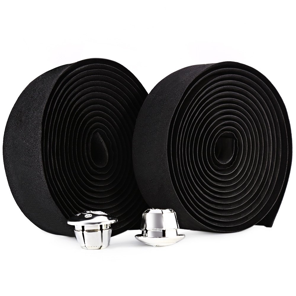 Zorbes 2pcs Cycling Road Bike Cycle Cork Handlebar Handle Bar Ribbon Tape Wrap + 2 Bar Plug