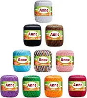 Kit 10 Unidades Linha Crochê Anne 65m Circulo