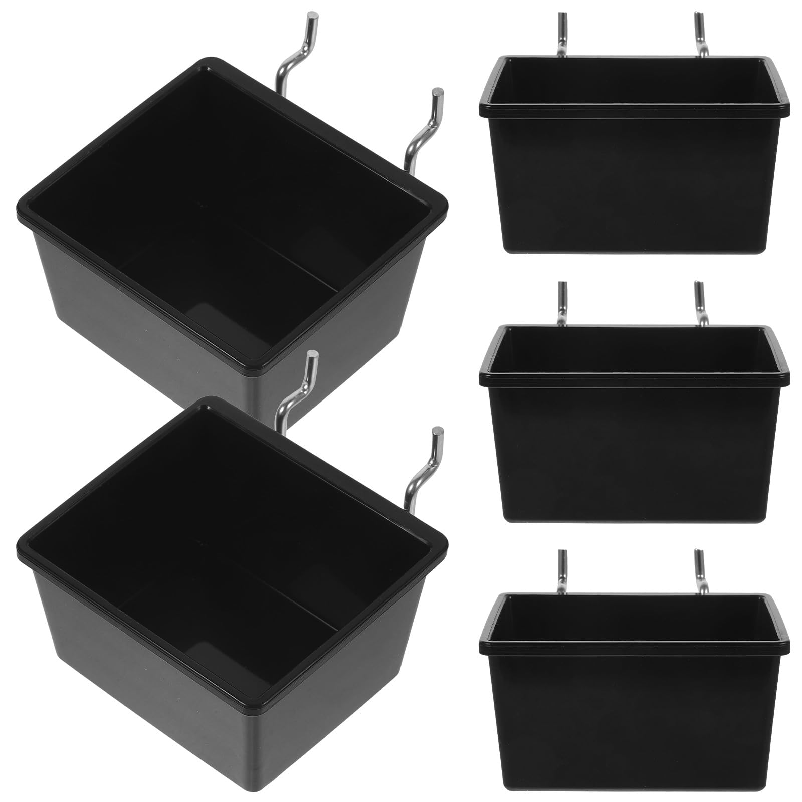 Sosoport Contenedores y Diseño Fácil de Extraer 5 de Tablero Perforado de Hierro y Abs Excelente Capacidad de Carga Organizadores Ideales para Garaje para Talleres y Tiendas