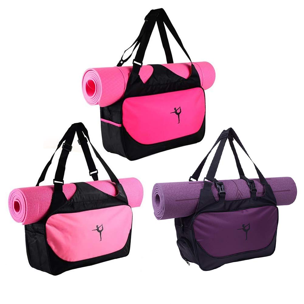 Tbest Tappetino da Yoga Tote Holde, Grande Sport Che Trasporta la Palestra di Fitness capacità Sport Che Trasporta la Borsa di Fitness per Lo Yoga