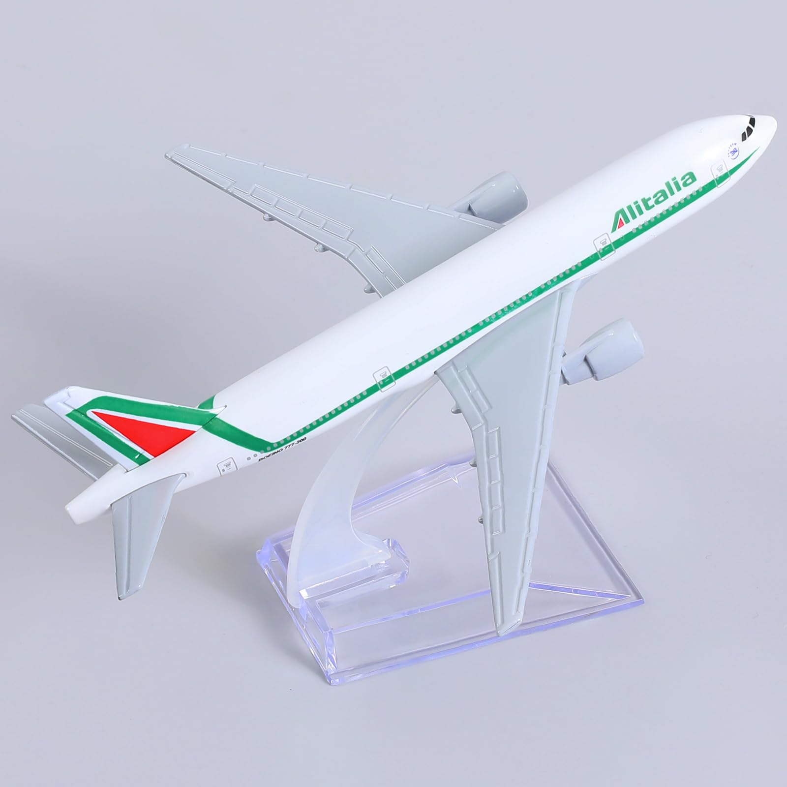 Boeing 777 Alitalia Italiana Airlines 1/400 Modello di aeroplano in metallo pressofuso con supporto Collezione di modelli di aeroplani per regalo per gli appassionati di aviazione
