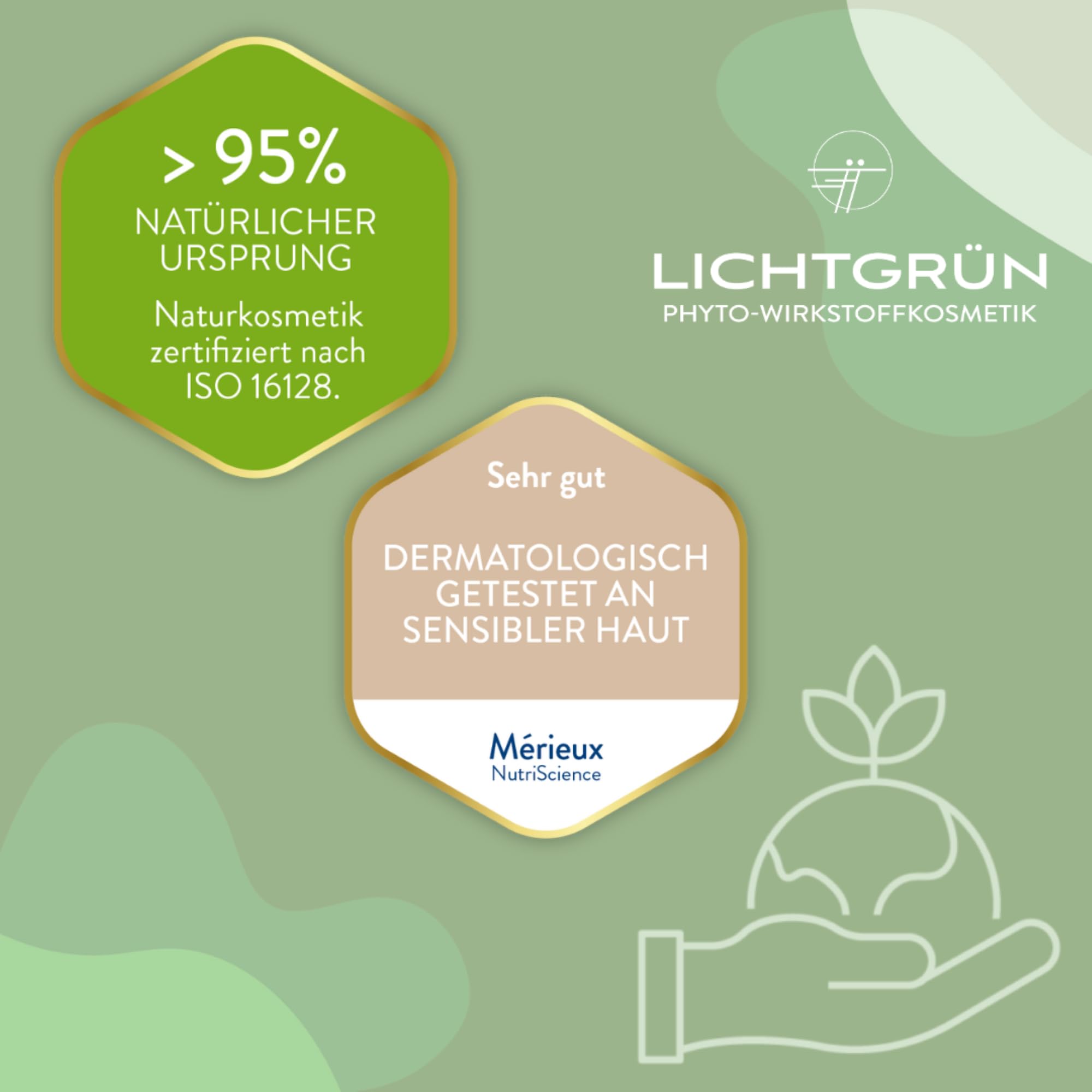 Set Hydro-Vital-Boost, Hyaluronserum 30 ml und Feuchtigkeitscreme 50 ml, Gesichtspflege mit Hyaluron, Bio-Steinrose und Bio-Leinöl, für feuchtigkeitsarme Haut, vegan, Made in Germany