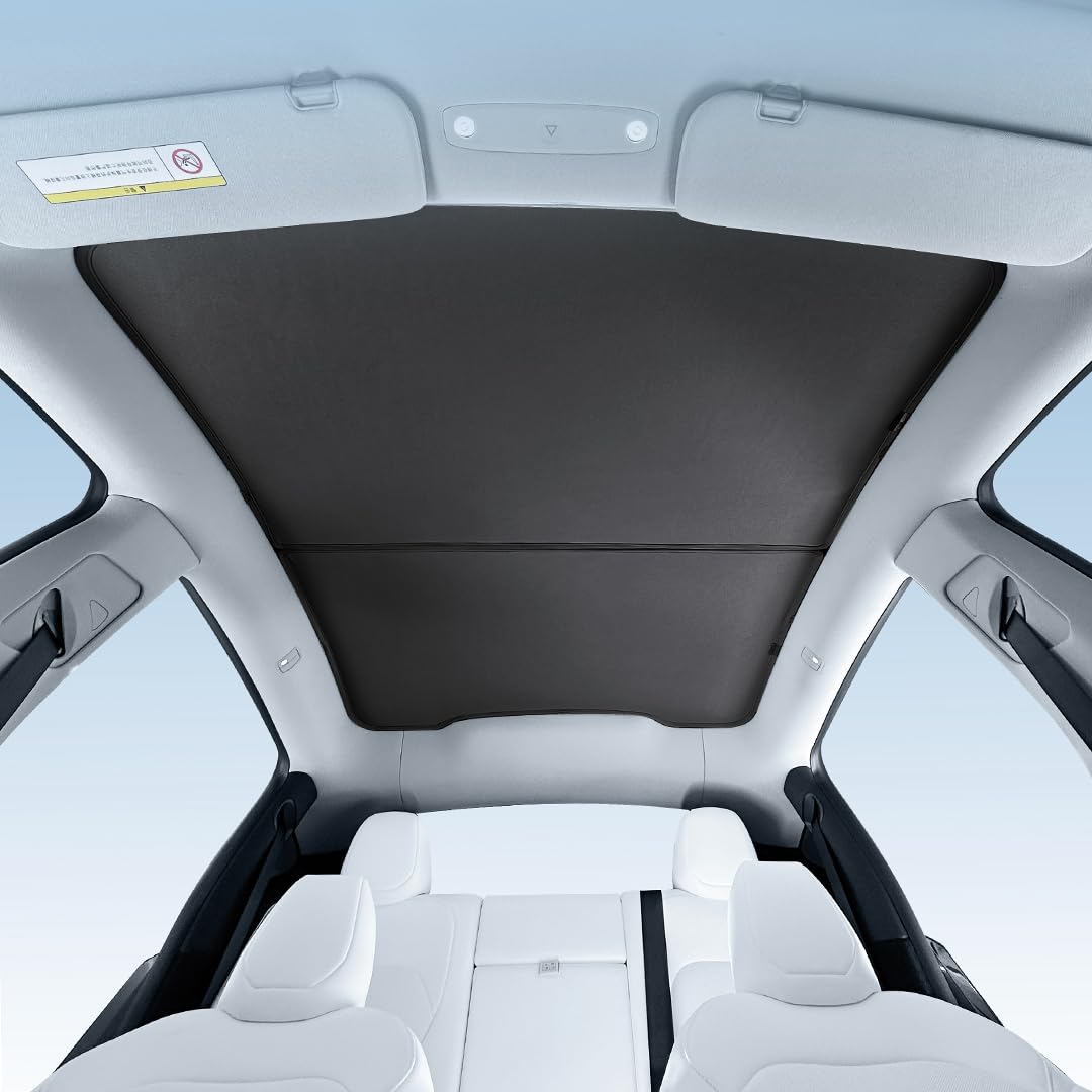 Arcoche Parasol para Tesla Model Y 2025 Juniper, Aislamiento térmico y protección UV, Accesorios de Parasol de Techo de Vidrio