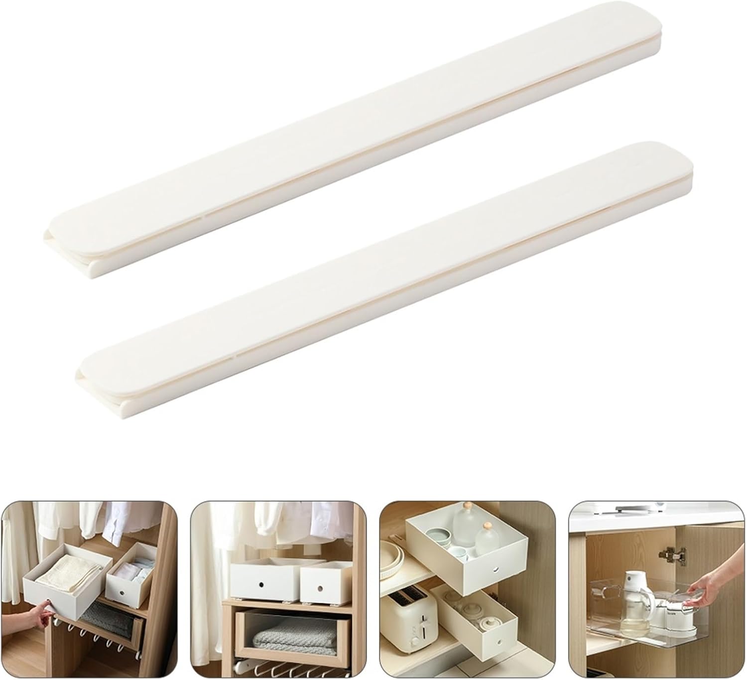 Side Mount Cabinet Runners Glides Storage Box Rail Furniture Drawer Slide Replace Guide Guides Track Self-Adhesive Improvement Multipurpose