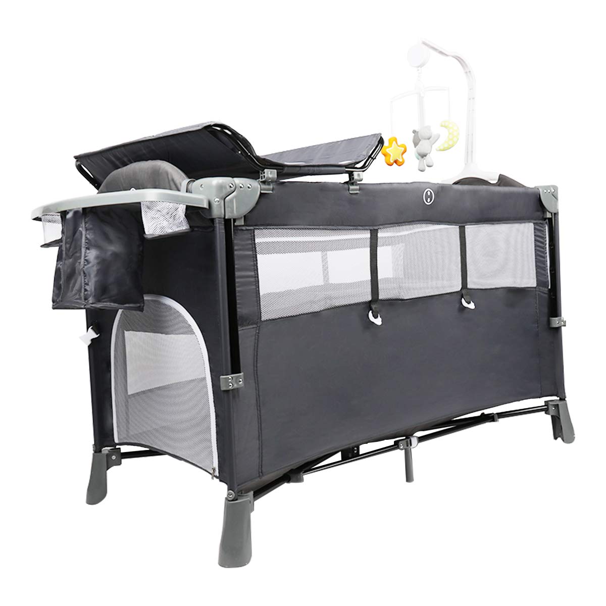 Timechee In Bedside Bassinet Cribs Sleeper Foldable Baby