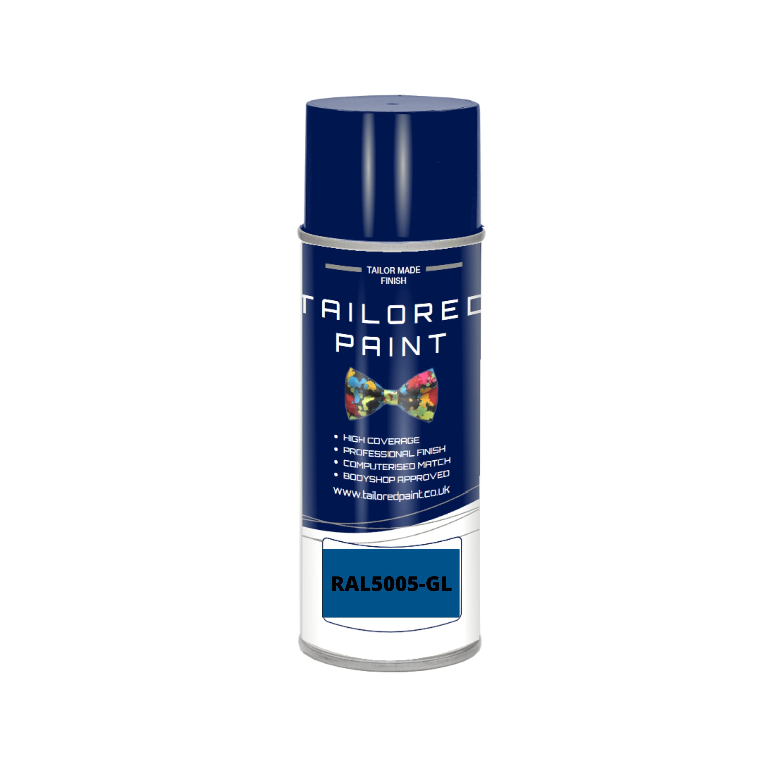 RAL 5005 Signal Blue Gloss Aerosol Paint Can 2K Direct Gloss Paint For Wood, Metal, Plastic, PVC, UPVC, Fascia Boards - Indoor & Outdoor