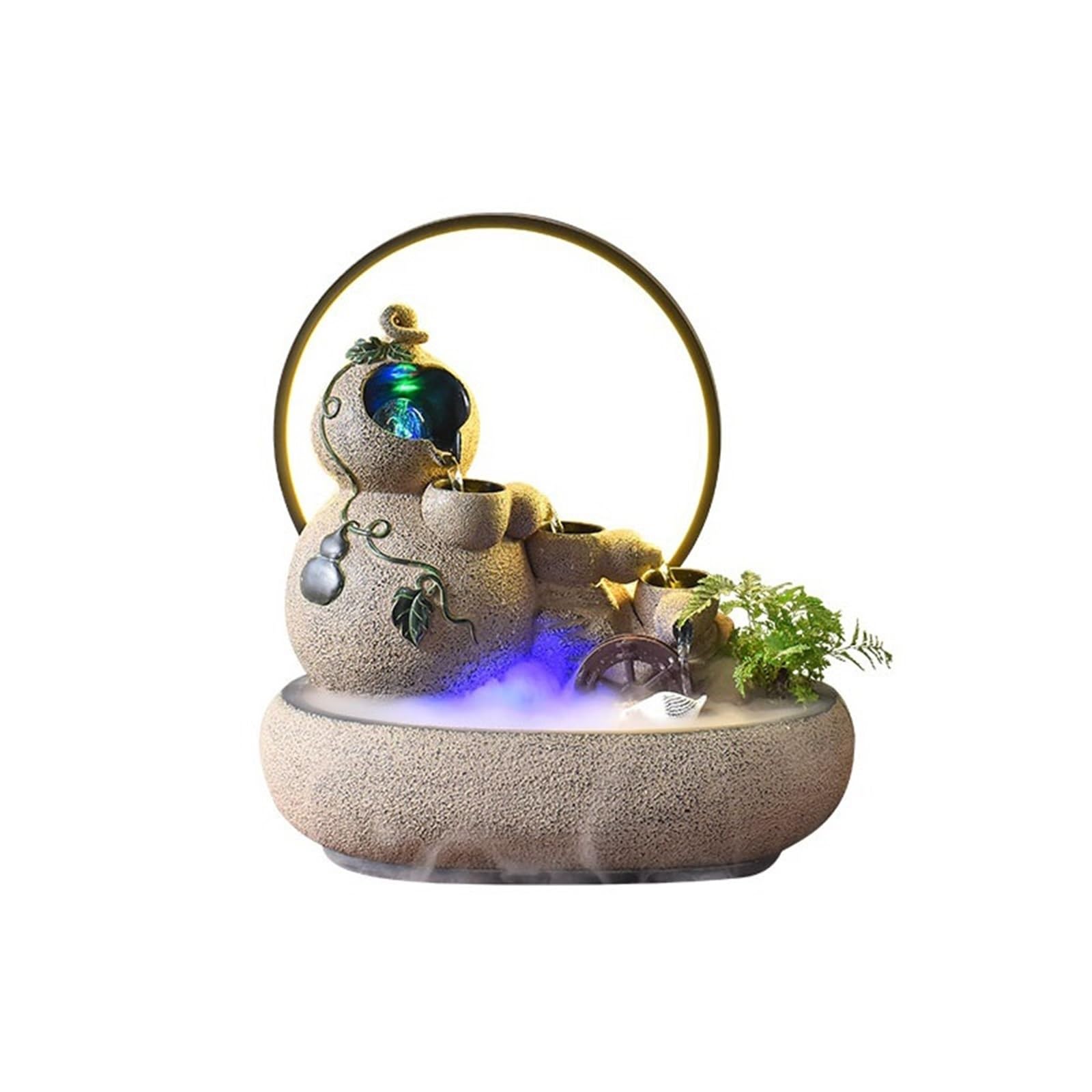 water feature Fountain Water Feature Small Waterfall Fountains, Desktop for Meditation Relaxation(Bruin)