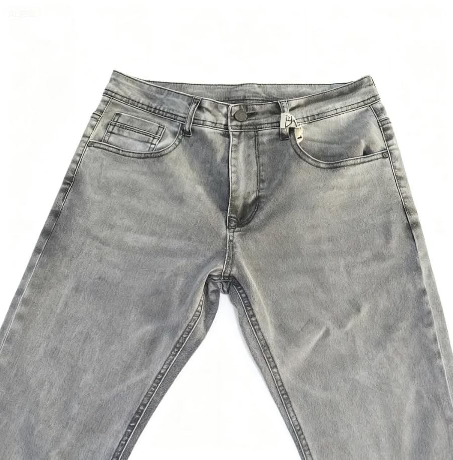 Men's Mid-Rise Slim Fit Skinny Jeans Casual Washed&Distressed Denim Pants Small Leg Pants Fashionable Tapered Leg Jeans3