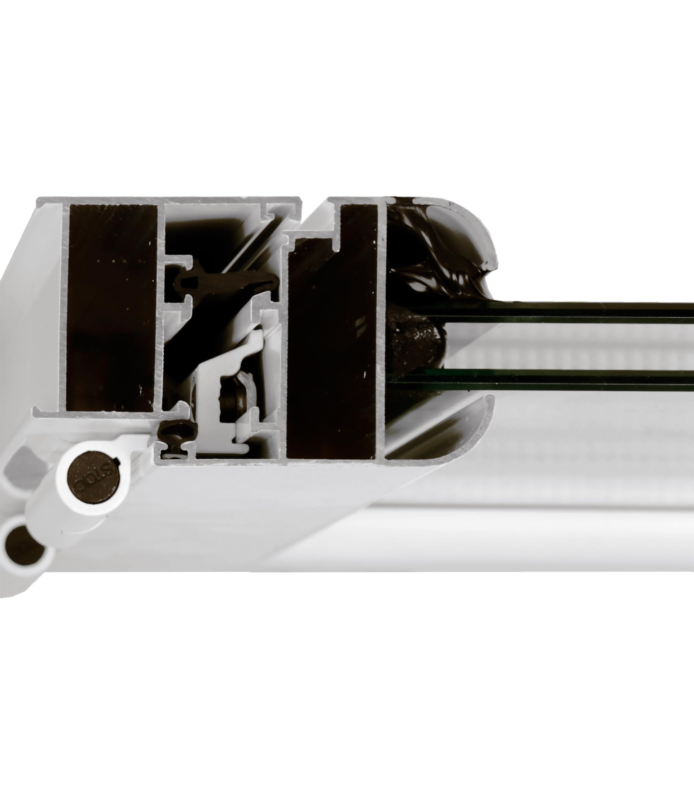 Ventanastock Ventana Aluminio 500x600 Practicable Izquierda 1 hoja carglass (Climalit Mate)