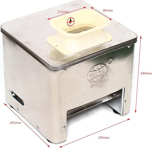 Miniatura 5 de Cortadora de carne comercial con 3 formas de cutiing, 550 W, 353 libras/H, cortadora de carne triturada, cuchilla de 0.138 in, afeitadora de carne