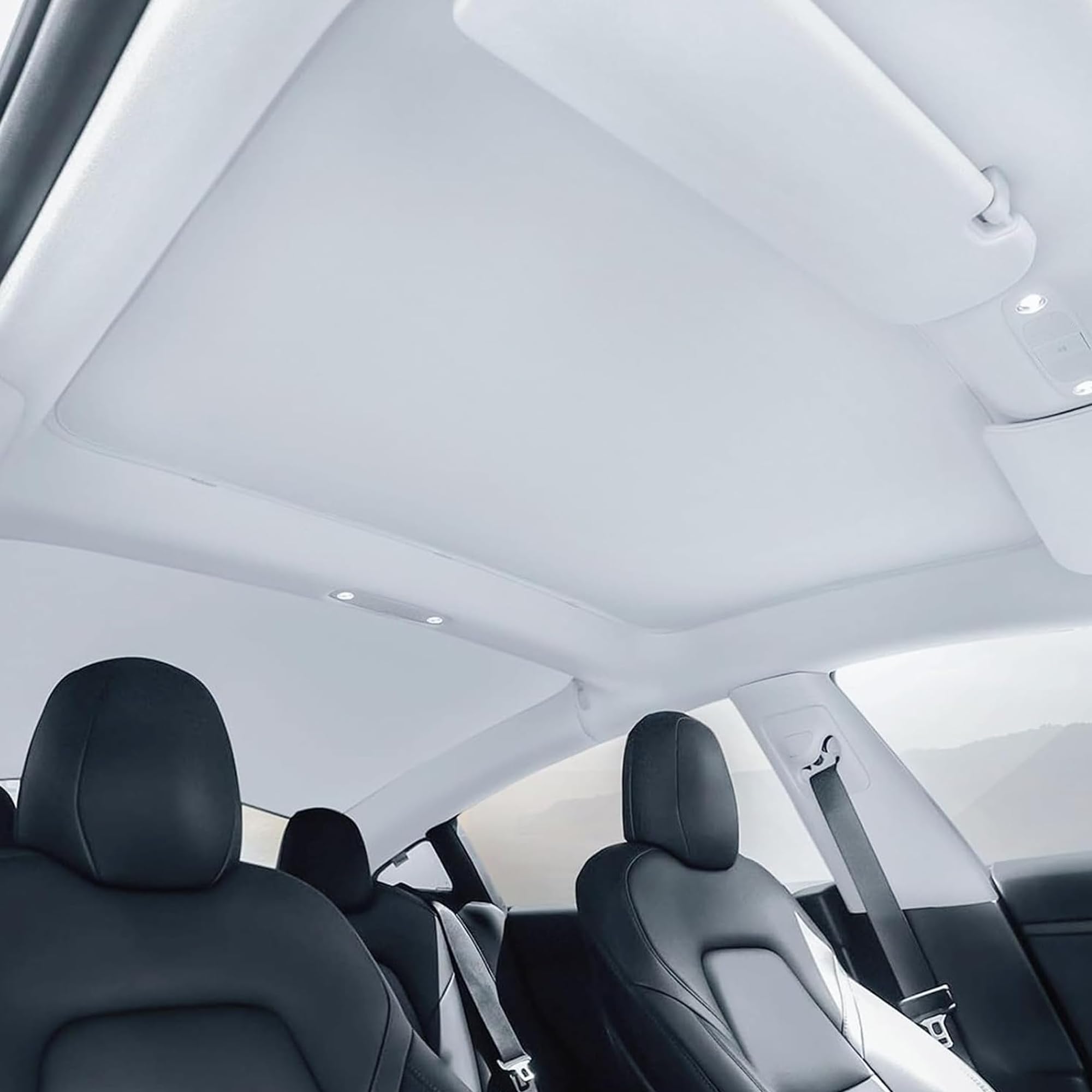 Roof Sunshade for Tesla Model 3 2018-2024 2025 Highland Glass Sunroof Shade Window Insulation UV & Heat Protection Double-Layer Sun Shade Beige (Produced from China)