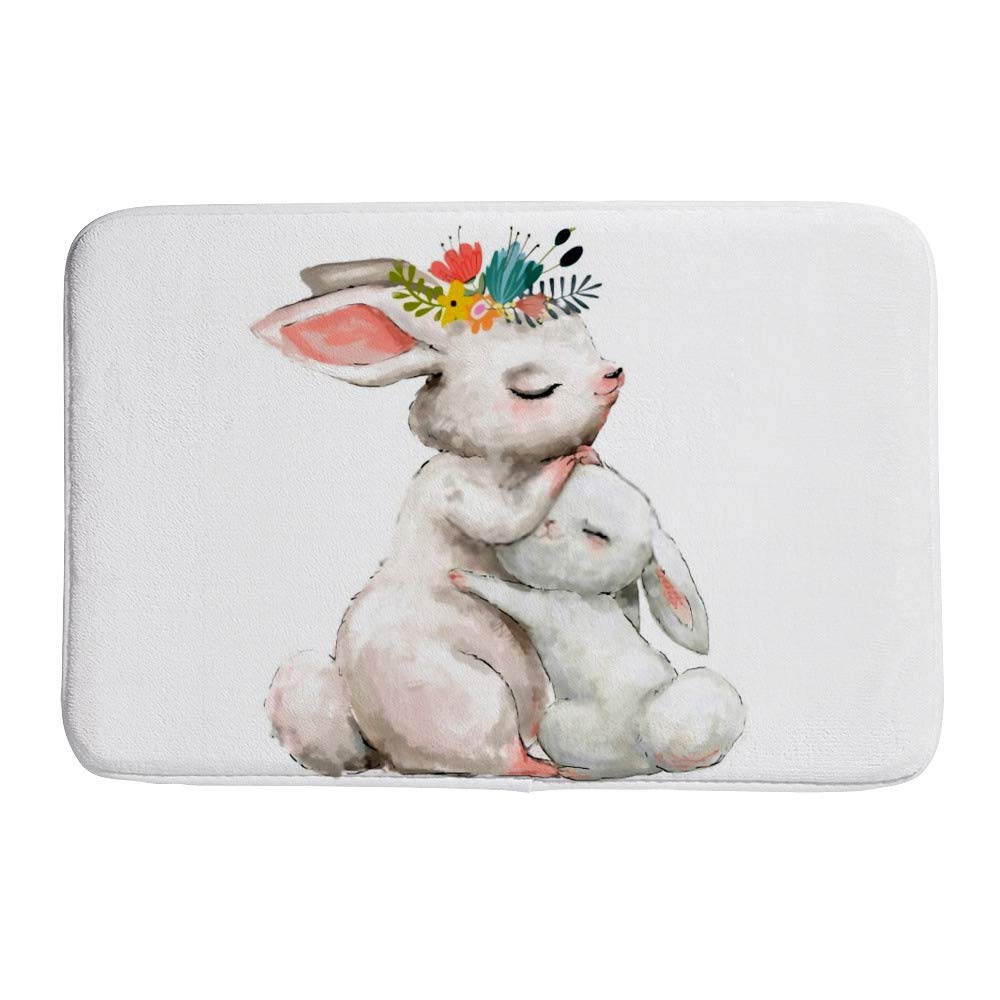 Tapis de bain en polaire corail blanc pour éviter les pieds froids sur le carrelage