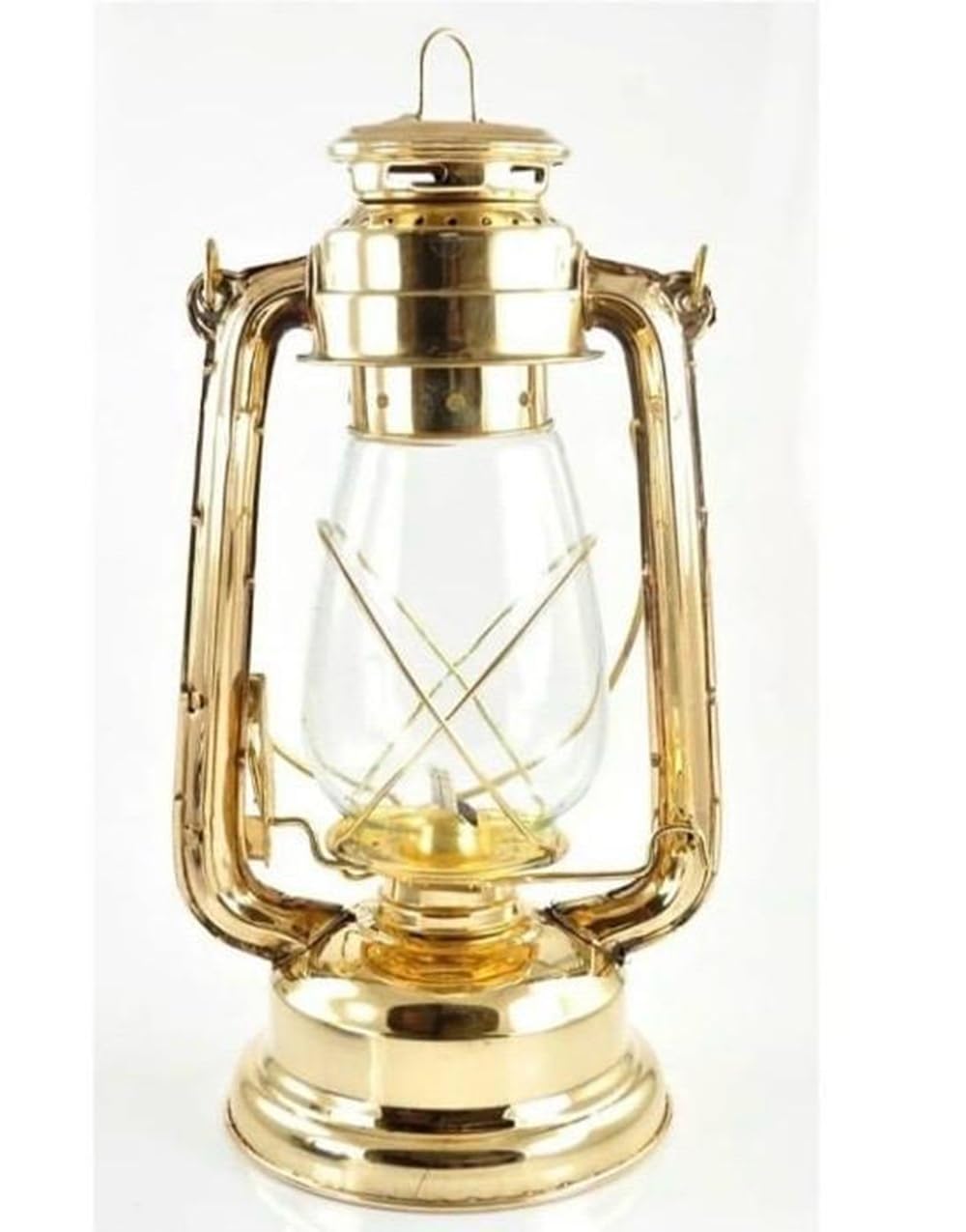 SPHINX Vintage Brass Hurricane Lantern – Nautical décor for home, garden, hotels, religious spaces, Vastu remedies, gifting & outdoor use- (Approx 13 Inches)