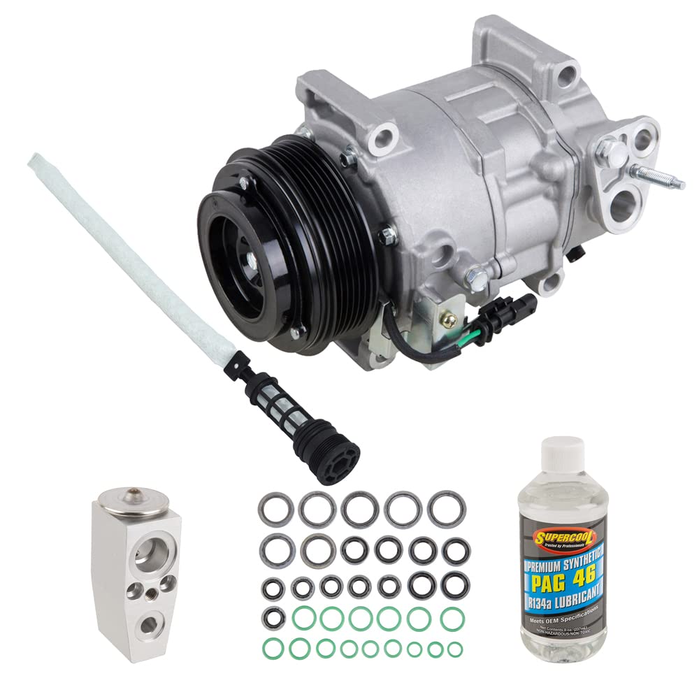 AC Compressor & A/C Repair Kit For Chevy Silverado & GMC Sierra 6.6L Duramax Diesel 2015 2016 2017 2018 - BuyAutoParts 60-85754RK New