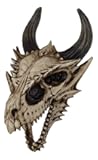 Ebros Gift Jurassic Beowulf Gnarling Dragon Head Skull Realistic Fossil Wall Sculpture Or Desktop Statue Paperweight 11.75