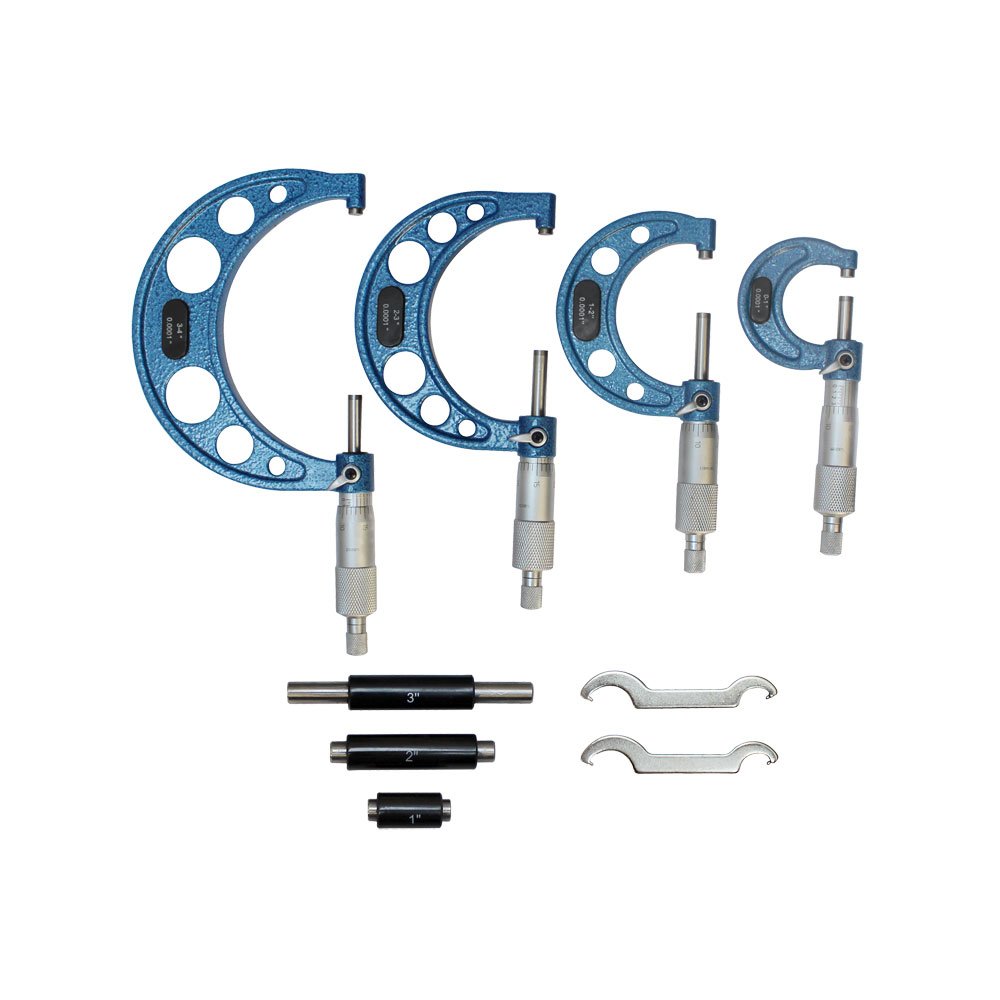 4 PC C-Type Outside Micrometer Set 0-1
