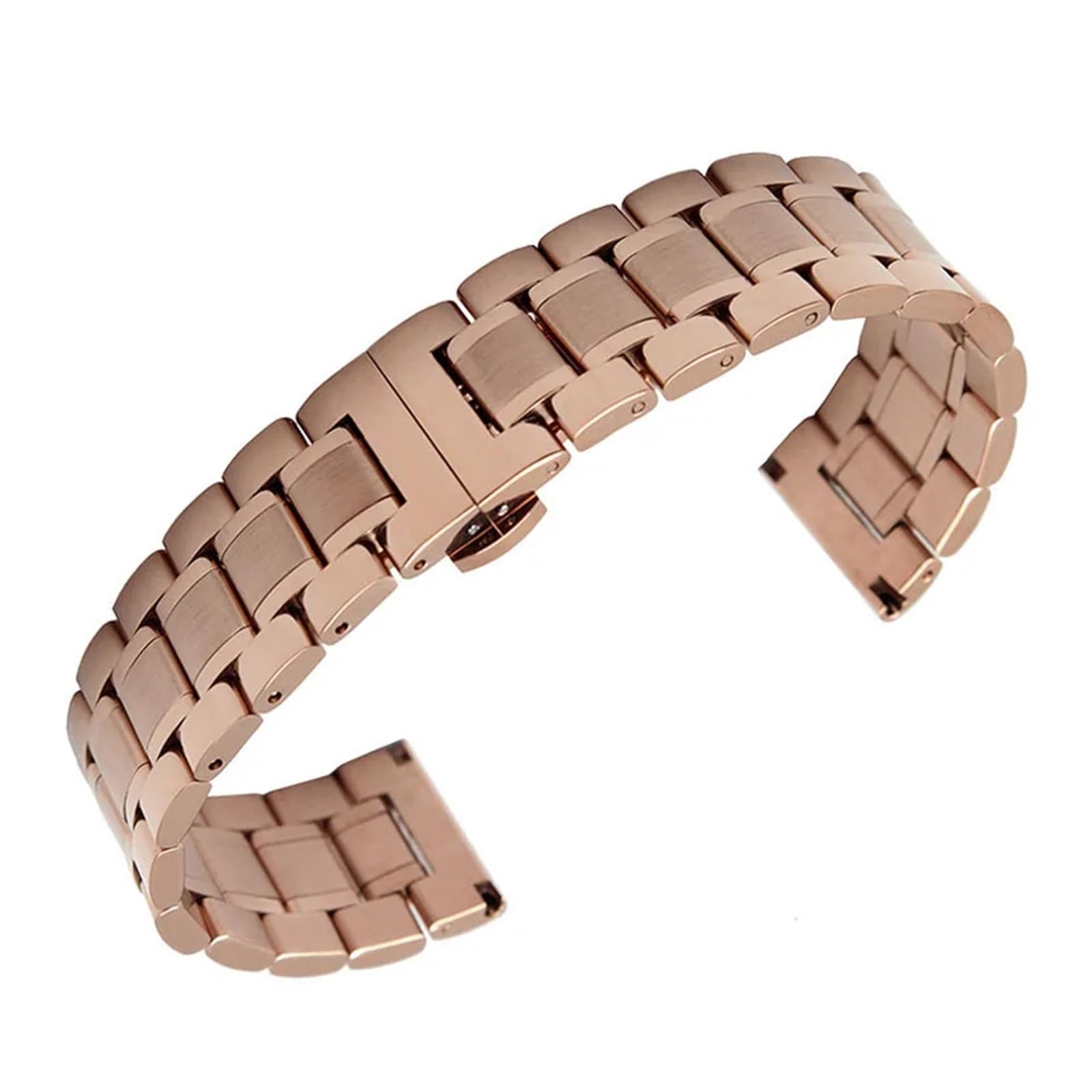 HMFANG Bracelets De Montre 14 16 17 18 19 Mm 20 21 Mm 22 Mm 23 24 26 Mm Bracelet De Montre De Rechange En Acier Inoxydable À 5 Maillons Avec Boucle Papillon