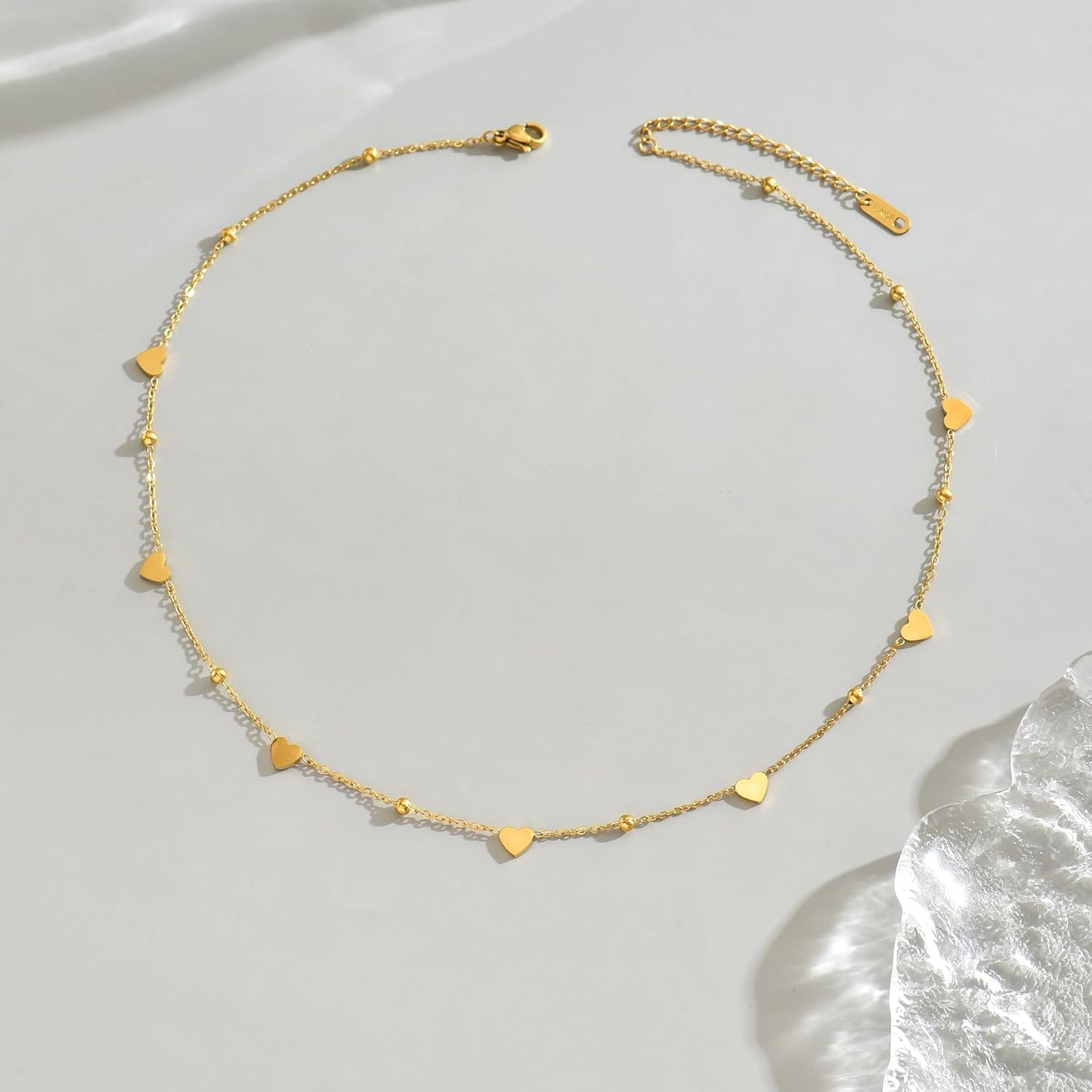 Gold Chain Necklace for Women 18K Gold Plated Dainty Star Cross Heart Cuabn Choker Chains Stainless Steel Trendy Jewelry Christmas Gifts - Image 6