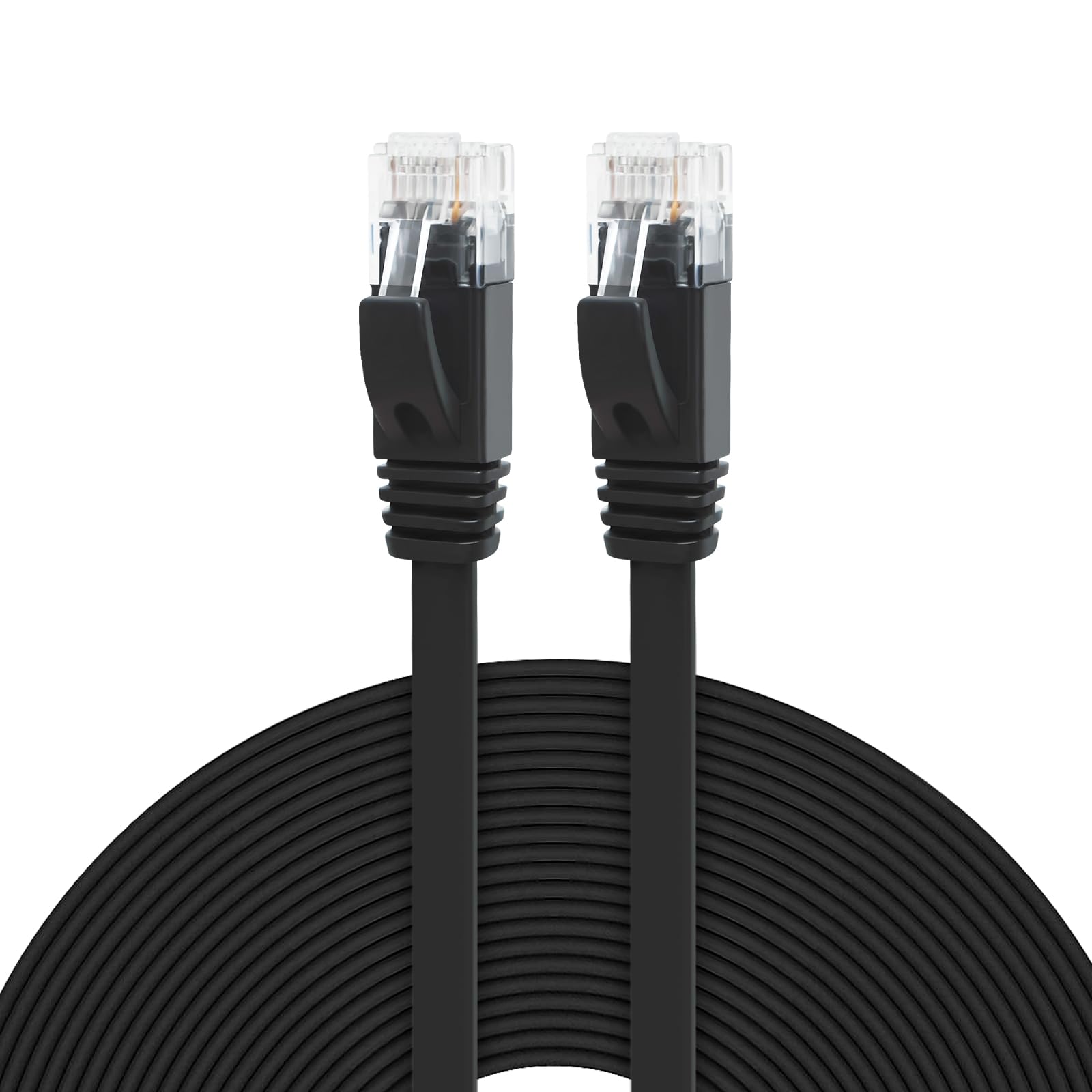 Yauhody CAT 6 Ethernet Cable 0.5m Black 6Pack Network Cable High Speed CAT6 Ethernet Patch Leads 0.5m Lan Cable CAT6 Gigabit Internet LAN Patch Cable for TV Gaming Router(6Pack Black) — view 9