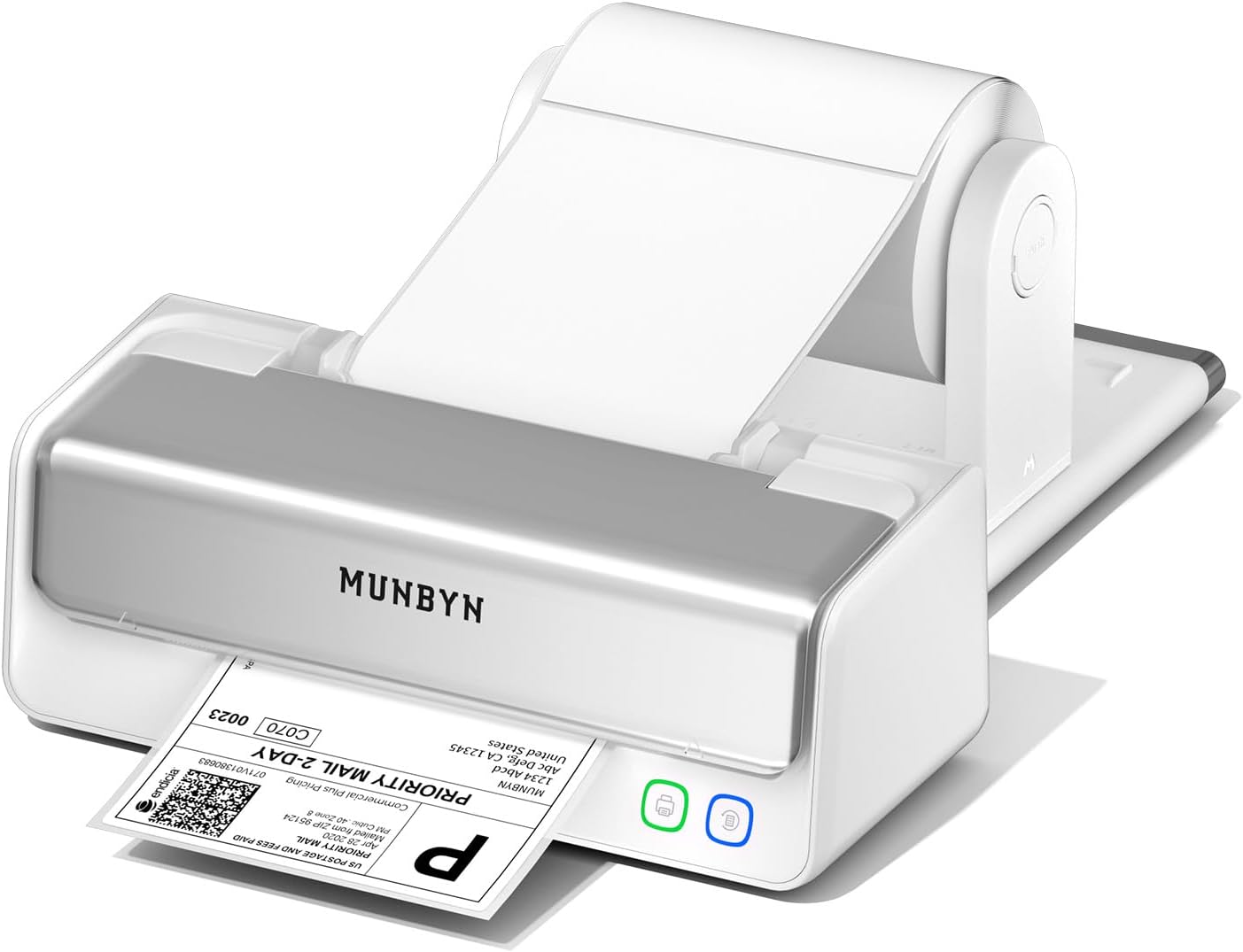 MUNBYN Bluetooth Thermal Label Printer with Paper Holder