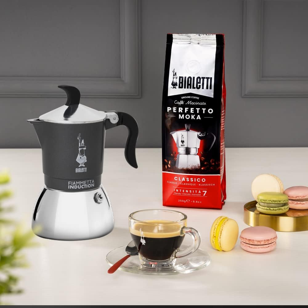 Bialetti Fiammetta Induction Caffettiera, Aluminium, Steel, Grigio, 4 Tazze Grigio 4 Tazze - Immagine 2