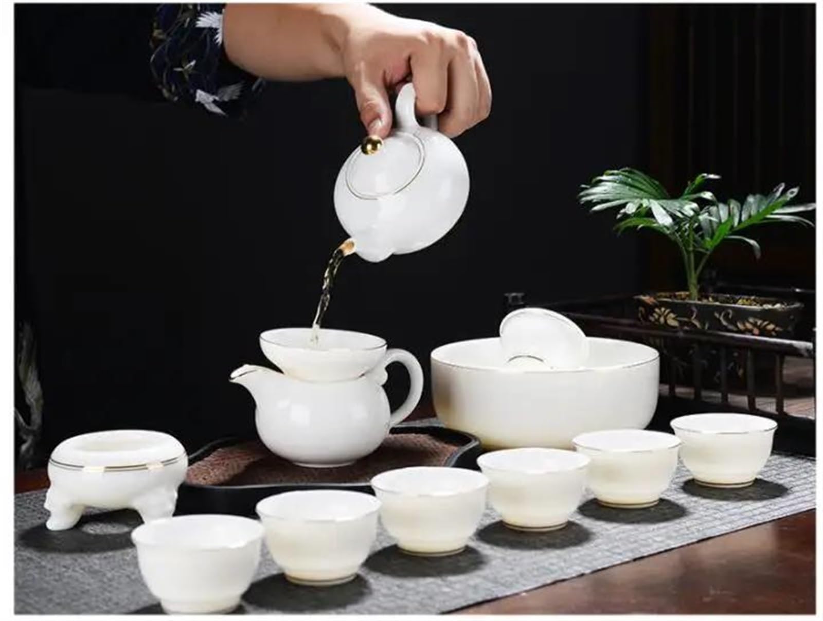 Zestaw do herbaty popołudniowej, zestaw do herbaty Kung Fu, chiński zestaw do herbaty, zestaw do herbaty popołudniowej, ceramiczny zestaw do herbaty, domowy dzbanek do herbaty z filtrem, czajnik, na