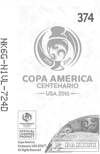 Miniatura 2 de 2016 Panini Copa America Centenario Soccer Sticker #374 Bolivia Foil Logo 2 Inch wide X 3 inch tall album sticker