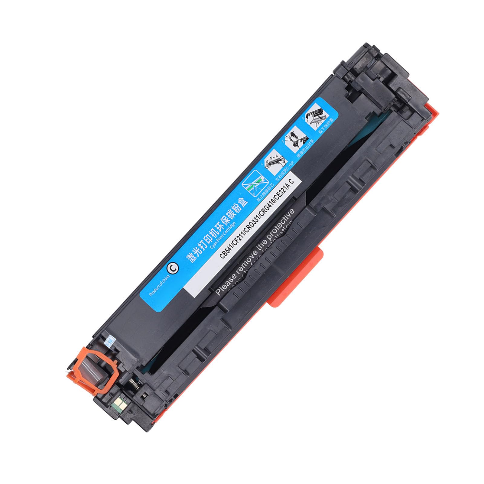 125A CB541A Cyan Toneer Waseer Wysoka jakość Wymiana drukowania dla Color LaserJet CP1215 CP1518NI CM1312NFI CM1312 CP1515N CP1525NW M251 ABS Materiał ABS Materiał 1400 stron