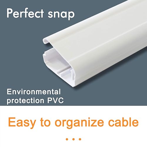 Miniatura 3 de Cubierta para cable de TV en la pared, sistema de gestión de cables de 31.5 pulgadas para corrector de cables de cable, canal de cubierta de cable