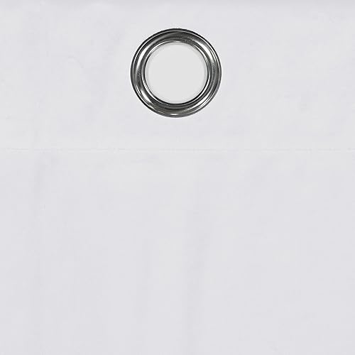 Miniatura 4 de ECLIPSE Aurelia - Cortinas de terciopelo para oscurecer la habitación, con ojales, reducción de ruido (2 paneles), 52 x 63 pulgadas, color blanco