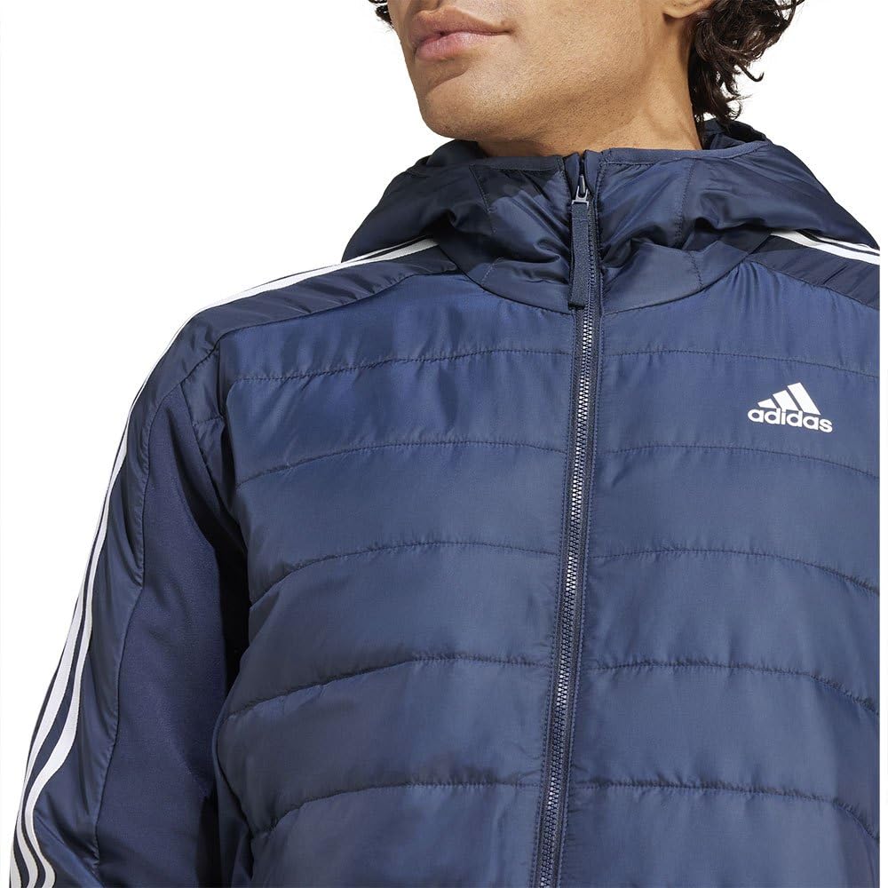 Adidas Essentials 3-Stripes Insulated Hooded Hybrid Jacket - Giacca Uomo