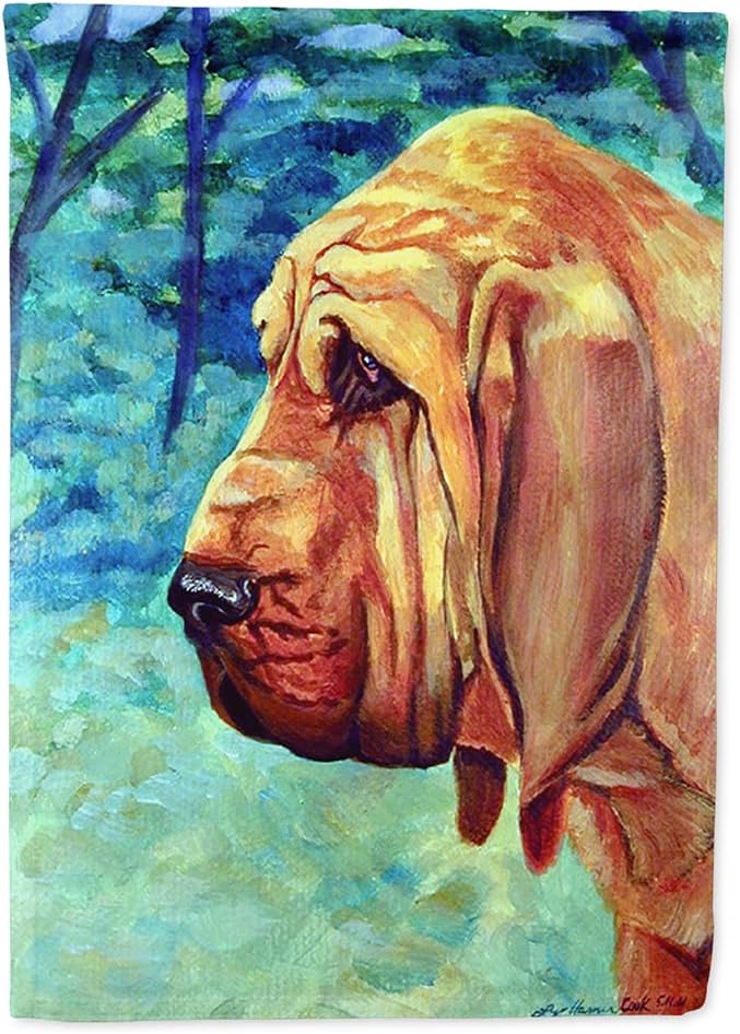 Caroline's Treasures 7013CHF Bloodhound House Flag Large Porch Sleeve Pole Decorative Outside Yard Banner Artwork Wall Hanging, Polyester, House Size, Multicolor