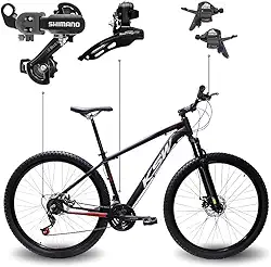 Bicicleta Aro 29 KSW XLT 24 Marchas Shimano Quadro Alumínio Cabeamento Interno Freio Hidráulico