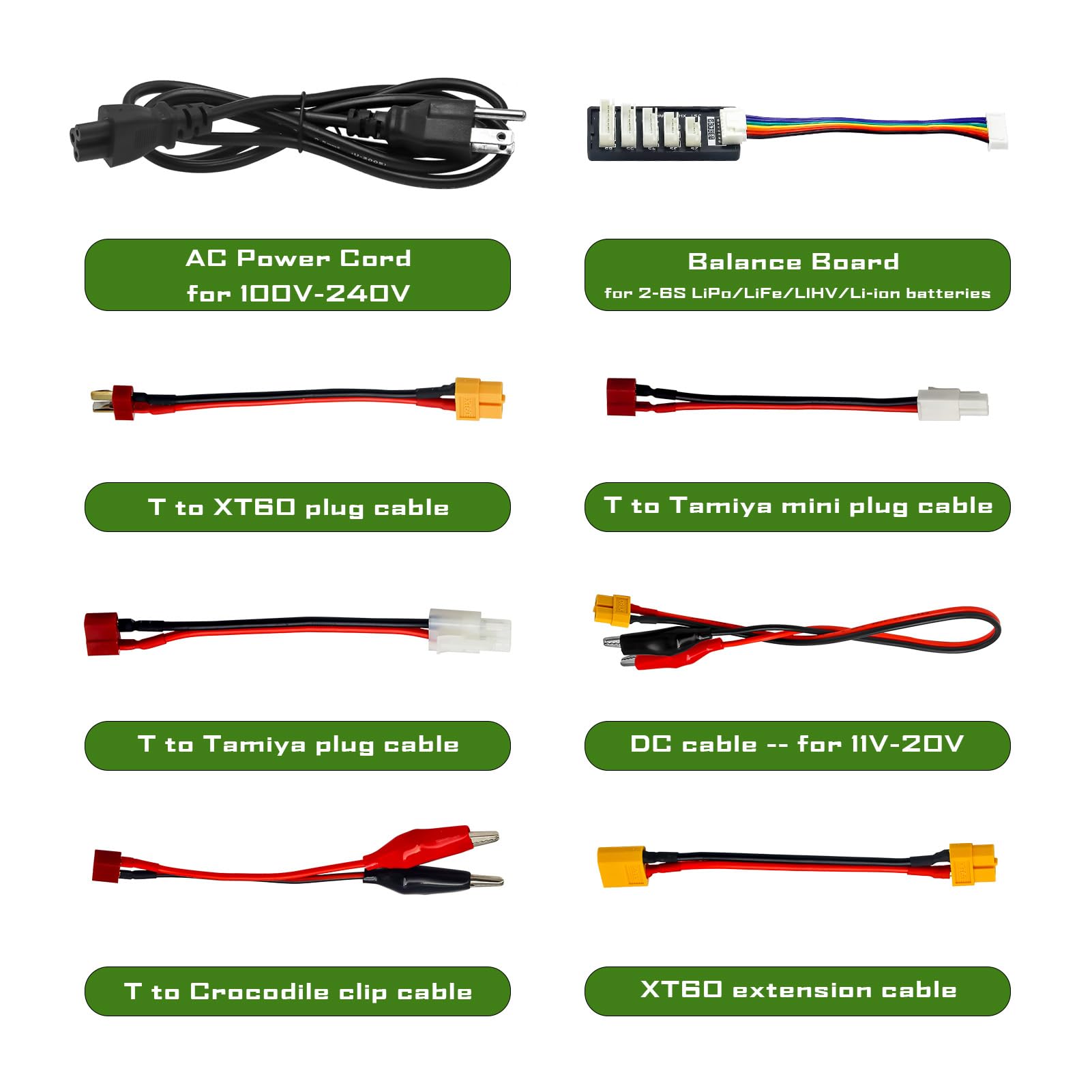 Cargador de batería Lipo 1S-6S, cargador de coche RC de 150 W, cargador Lipo de 10 A, cargador de equilibrio de carga rápida, cargador inteligente para batería LiPo/Li-ion/Life (1-6s) NiMH/NiCd