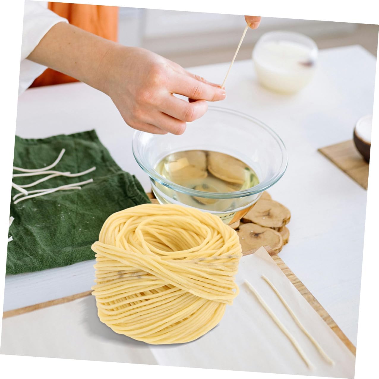 2pcs 2mm Light Color Flax Rope Candle Wicks 30m Spool for DIY Wax Candle Making and Home Use High Temperature Resistant Craft Wick
