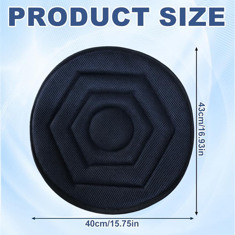 NAVESO Cuscino girevole per sedile auto, girevole a 360 gradi, per ausilio alla mobilità, facile da girare, portatile, per auto, casa, lavoro, veicolo, ufficio (blu navy)