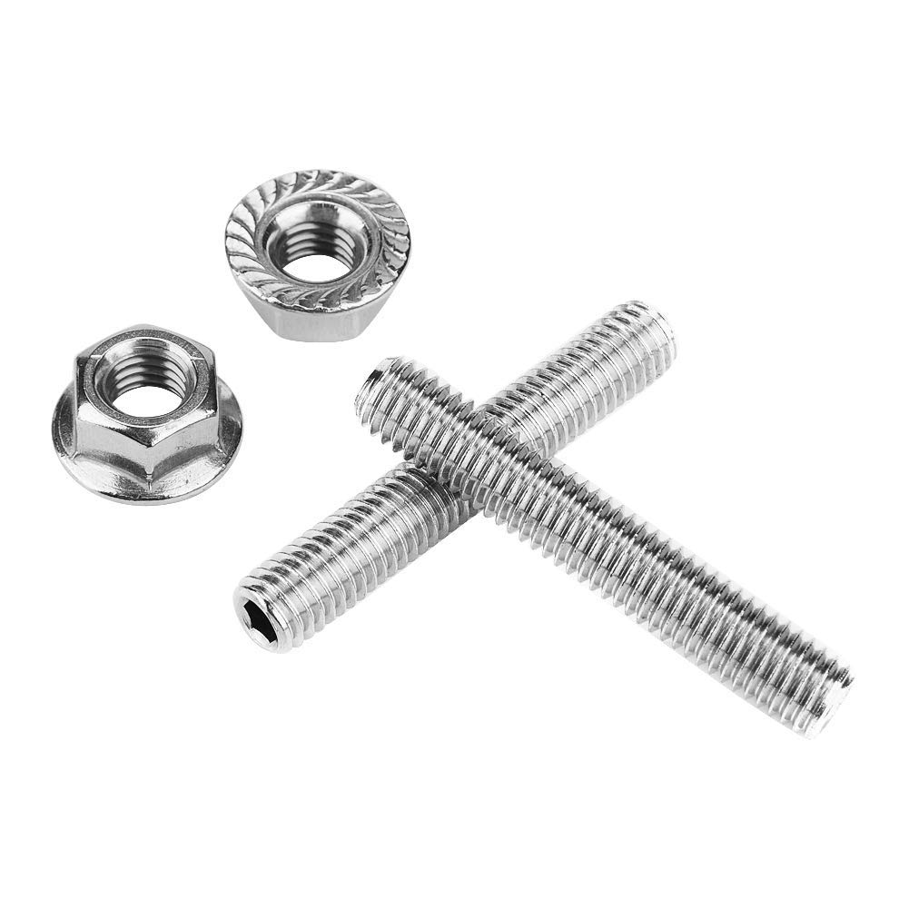 Aramox Exhaust Manifolds Bolt, Stainless Steel Black Header Exhaust