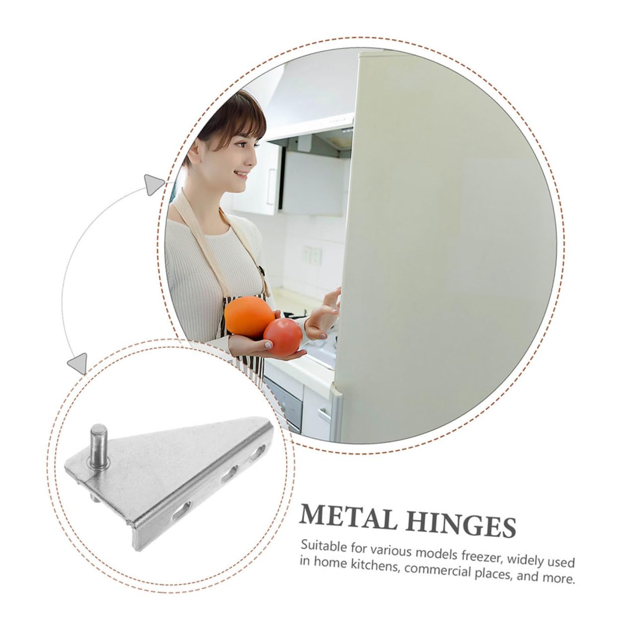OSALADI 12pezzi Cerniere Per Porte Di Congelatori Acciaio Inossidabile Accessori Per Frigorifero Connettori Per Porte Di Cucina Riparazione Cerniere Per Congelatore Resistente e Silenzioso