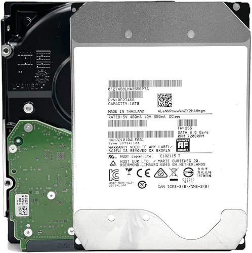 Miniatura 1 de MDD - He10 HUH721010ALE601 10TB 7200RPM 128MB Cache SATA 6.0Gbs 3.5inch Enterprise Hard Drive - 5 años de garantía (renovado)