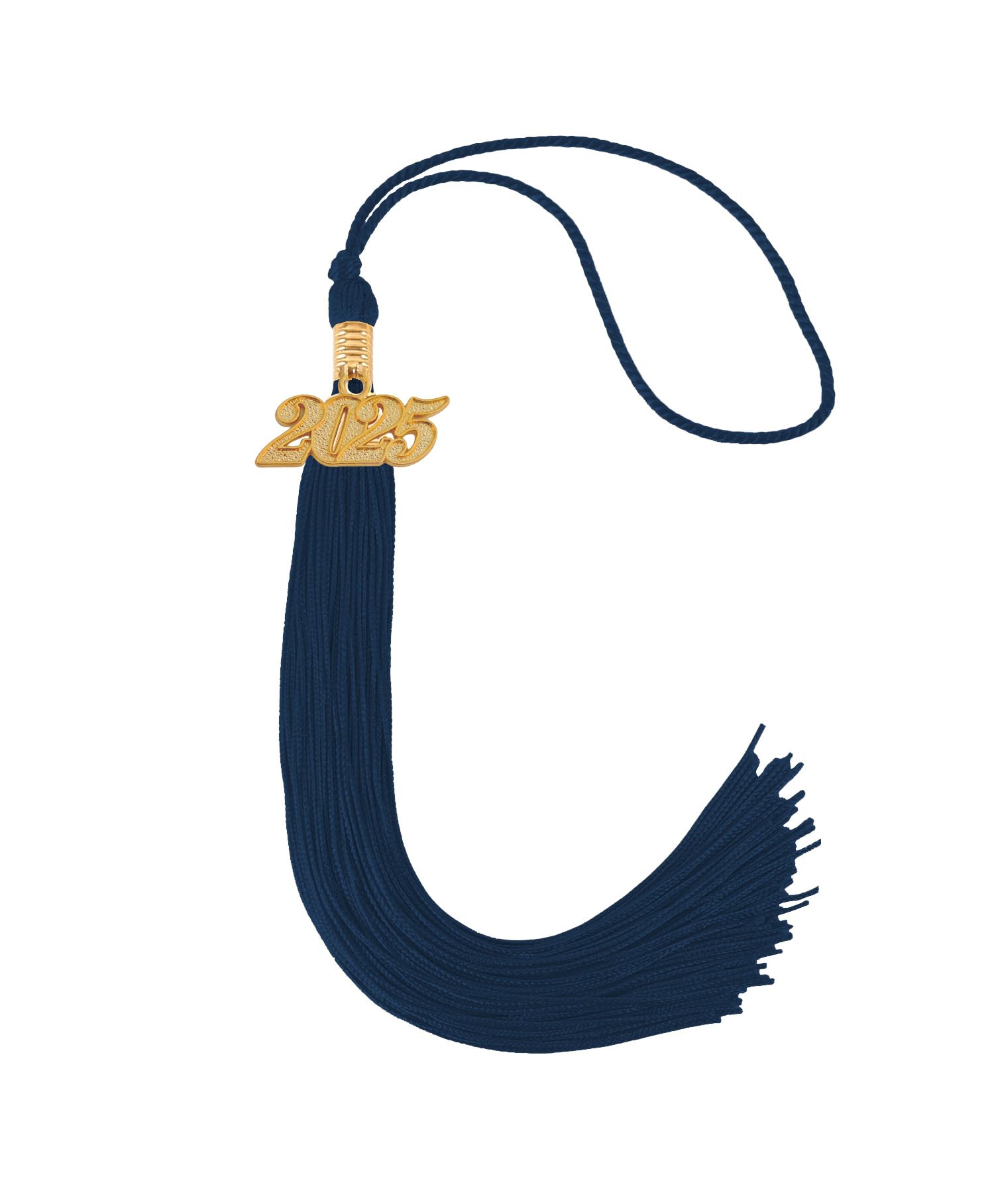 Graduation Single Color Tassel with Gold Date Drop 2022 (Navy blue)