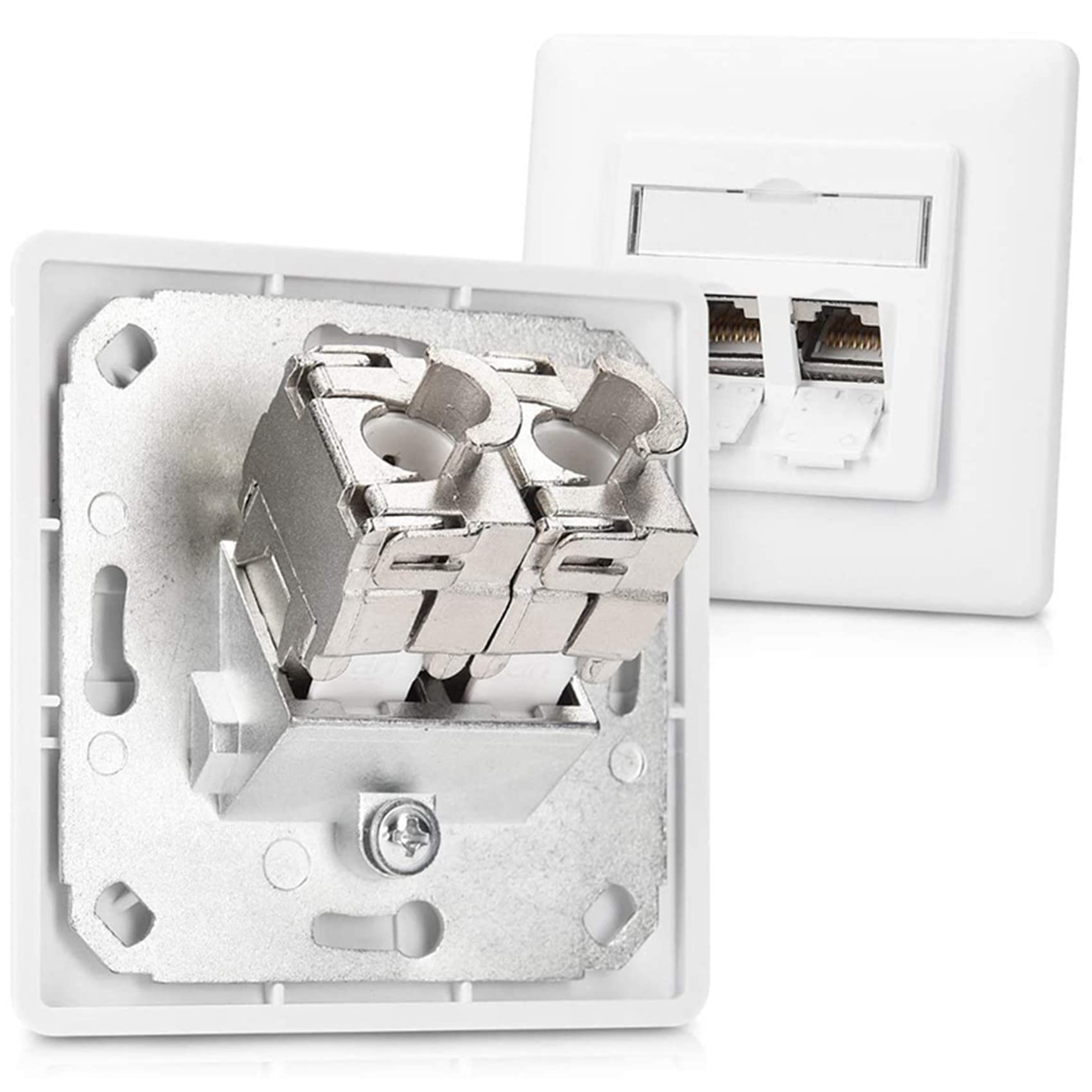 Prises RJ45 Cat6A – 24 Modules Blindés Boîtier Métal