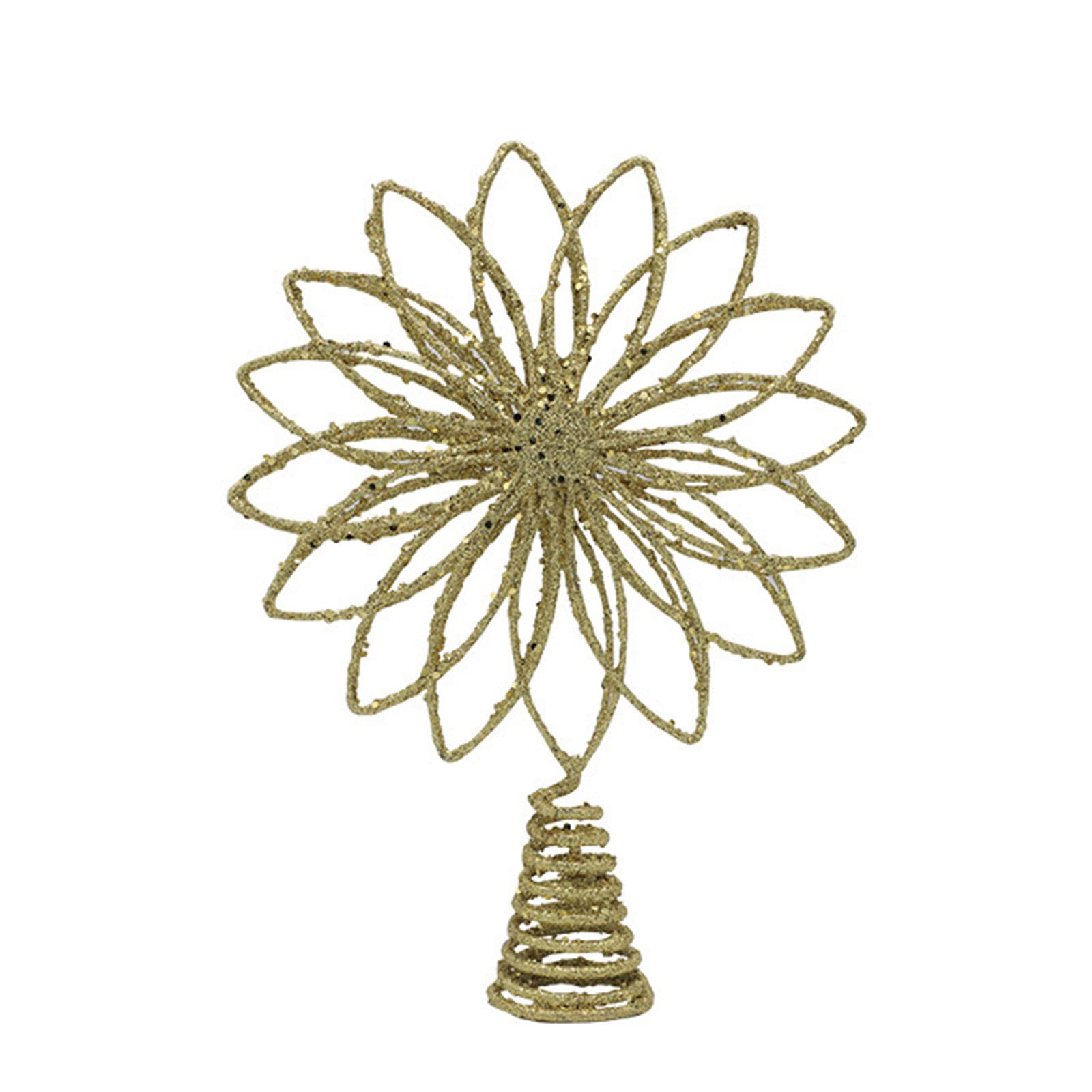 Elnwnnkc Christmas Tree Toppers Ornaments Treetop Iron Hollow Christmas Tree Toppers Ornament Decorations 2 Colors Decorations Ornaments Set Silver