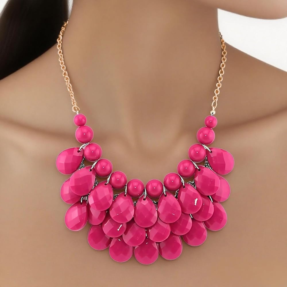 Amazon.com: Aonklot Beach Jewelry for Women Hot Pink Yellow