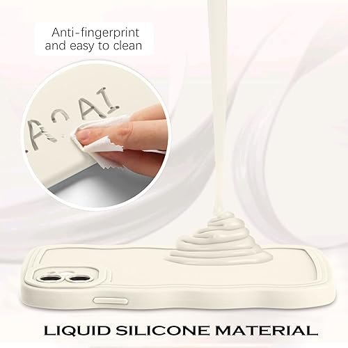 Miniatura 10 de YINLAI Funda diseñada para iPhone 12, funda de teléfono rosa neón, bonita forma de marco de onda rizada, delgada, suave, de gel de poliuretano