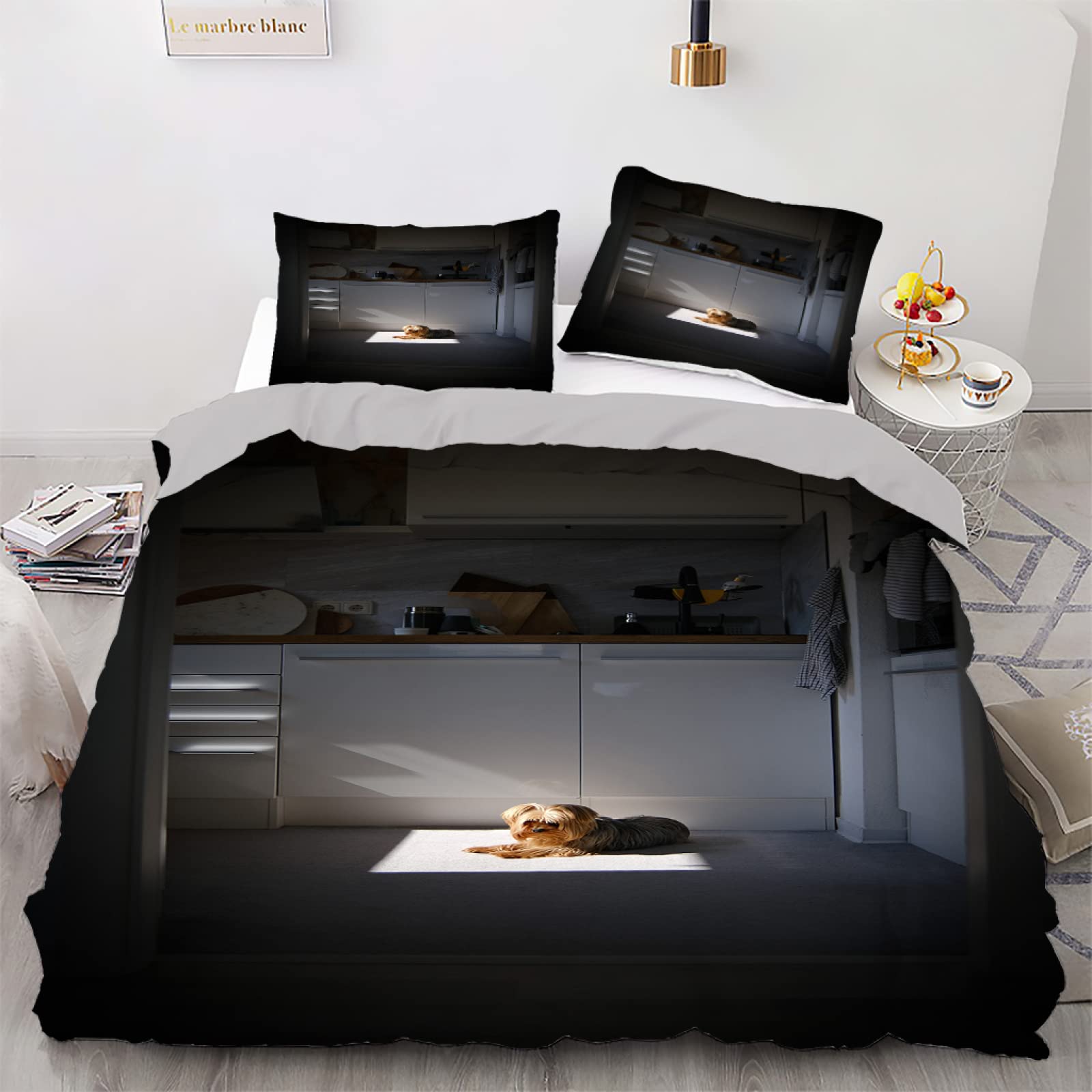 Parure de lit 200x200 calme noir pour créer une ambiance cocooning dans votre chambre