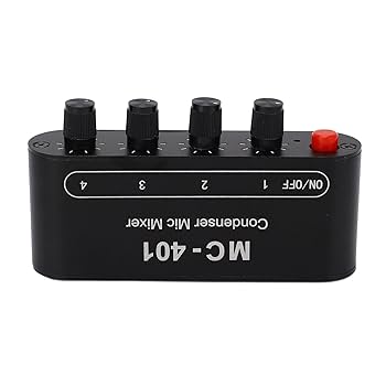 Amazon.co.jp: MC 401 コンデンサーマイクミキサー、4イン1